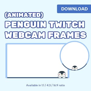 Animated Penguin Twitch Webcam Frames | Streaming Overlay