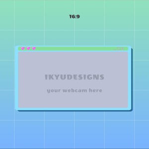 90s retro window frames in blue and green