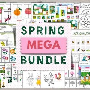Spring Activity Bundle - Fun Interactive Printable for Preschool and Kindergarten