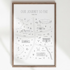 Relationship Map, Love Map, Custom Map Story of Us, Our Story Map, Love Story Map Timeline, Valentines Gift for Him, Personalized Map
