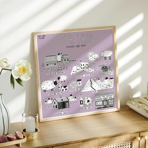 Individuelle Landkarte | Personalisierte Adventure Map | Jubiläumsgeschenk | Hochzeitsgeschenk | Lieblingsorte Poster | Maßgeschneiderte Reiseerinnerungen Karte