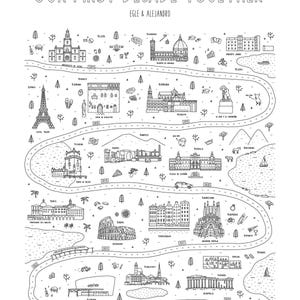 Personalized Relationship Map, Love Story Map, Custom Story of Us Map, Couples Gift, Love Story Timeline Map, Personalized Map image 7