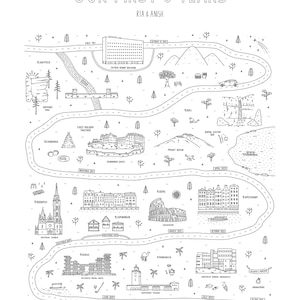 Personalized Relationship Map, Love Story Map, Custom Story of Us Map, Couples Gift, Love Story Timeline Map, Personalized Map image 5