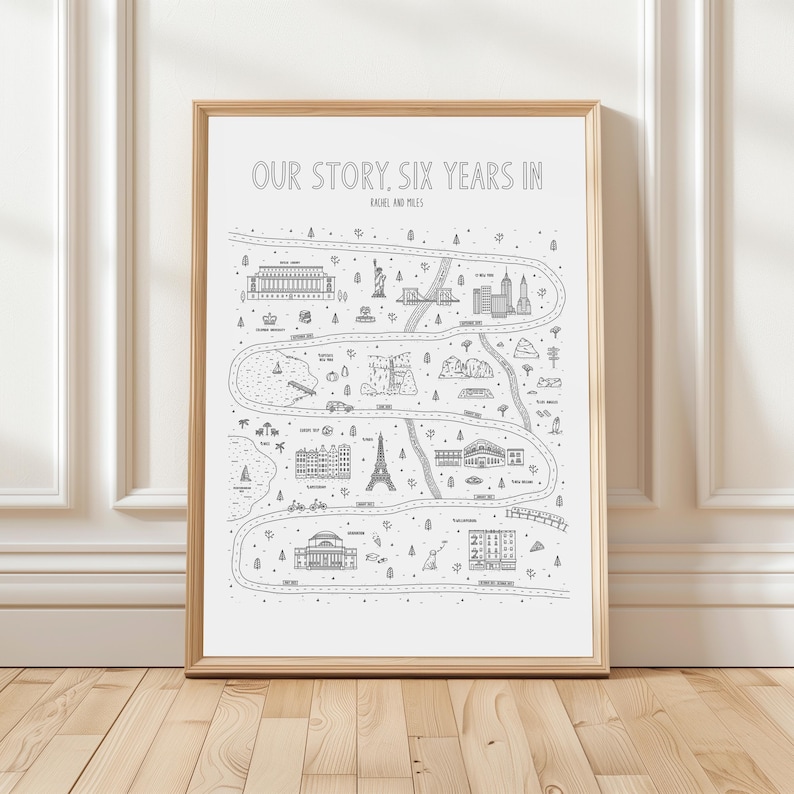 Relationship Map, Love Map, Custom Map Story of Us, Our Story Map, Valentines Day, Valentines Gift, Valentines Day Gift for him
