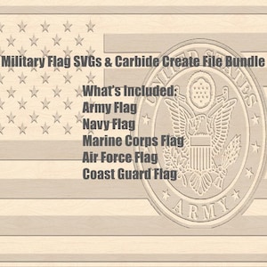 American Flag Military Logos SVG Bundle – U.S. Armed Forces Digital Download for Cricut, Silhouette, CNC, T-Shirts & Decals