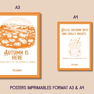 Pósteres de otoño imprimibles - A3 y A4