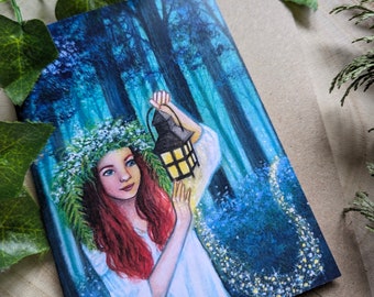 A6 card Brigid, goddess, imbolc - Maiden Goddess, Fantasy, pagan art