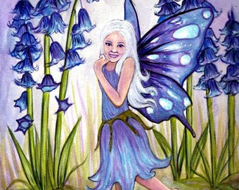 PRINT Bluebell Faery, fantasy fairy art