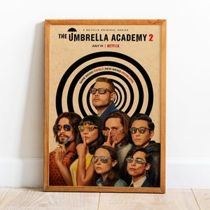 Póster de The Umbrella Academy, arte de pared, impresión retro, impresiones en papel Kraft, decoración del hogar, póster de película, regalo n.° 2