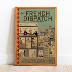 Poster di The French Dispatch, arte murale, stampa retrò, stampe su carta kraft, arredamento per la casa, regalo poster di film