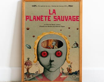 Fantastische planeet-poster | Muurkunst film | Wanddecoratie | Kraftpapier-afdruk