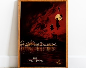 Póster retro de Los muchachos perdidos / Arte mural de película / Decoración de pared / Impresión en papel kraft