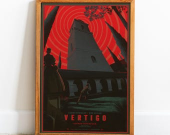 Vertigo Poster | Movie Wall Art | Wall Decor | Kraft Paper Print