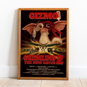 Poster Gremlins, Arte murale, Stampa retrò, Stampe su carta Kraft, Arredamento per la casa, Regalo poster di film