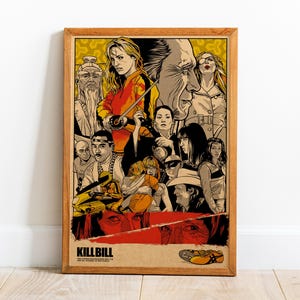 Cartaz de Kill Bill, arte de parede, impressão retrô, impressões em papel Kraft, decoração para casa, presente de pôster de filme nº 2