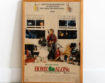 Home Alone Poster | Film Wand Kunst | Wanddekoration | Kraftpapier Druck