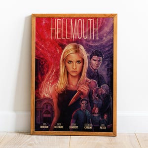 Pôster de Buffy, a Caça-Vampiros, Arte de parede, Impressão retrô, Impressões de papel Kraft, Decoração para casa, Pôster de série de TV para presente