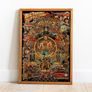 Poster di Grosso guaio a Chinatown, arte murale, stampa retrò, stampe su carta kraft, arredamento per la casa, regalo poster del film