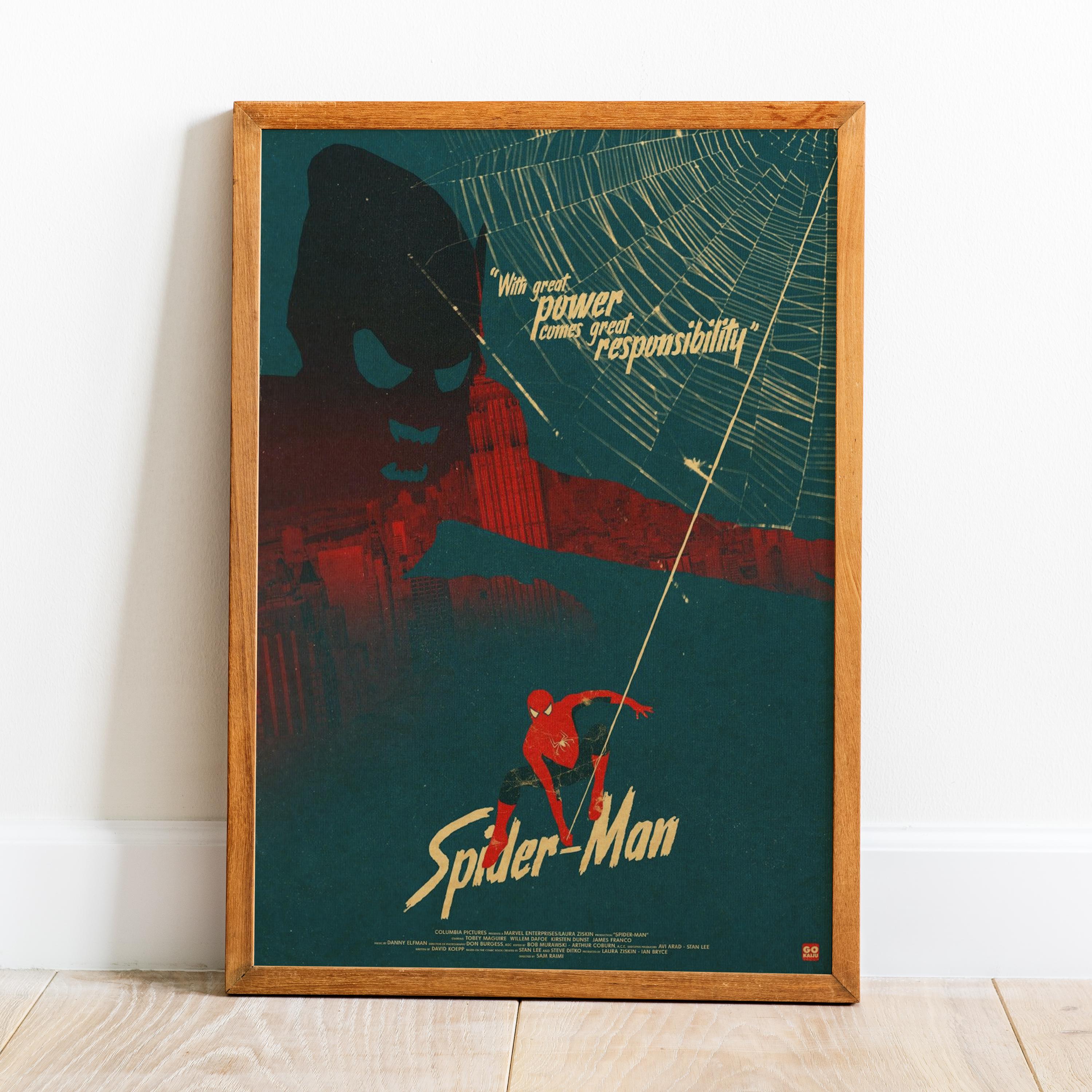 Spiderman Comic Book Cover Poster , Wall Art, Retro Print, Kraft Paper ...