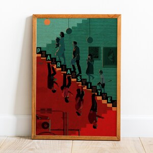 Parasit Poster, Wand Kunst, Retro Print, Kraft Papier Drucke, Home Decor, Film Poster Geschenk