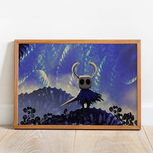 Affiche Hollow Knight, oeuvre d'art murale, impression rétro, impressions sur papier kraft, décoration d'intérieur, affiche de jeu cadeau n°2