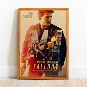 Póster de Misión: Imposible - Fallout, arte de pared, impresión retro, impresiones en papel Kraft, decoración del hogar, póster de película de regalo