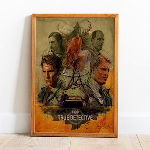 Póster de True Detective, arte de pared, impresión retro, impresiones en papel Kraft, decoración del hogar, póster de serie de televisión, regalo