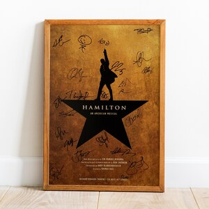 Póster de Hamilton, un musical estadounidense, arte de pared, impresión retro, impresiones en papel Kraft, decoración del hogar, póster de película de regalo