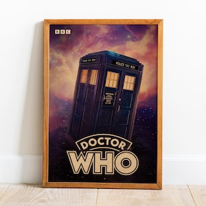 Pôster de Doctor Who, arte de parede, impressão retrô, impressões em papel kraft, decoração para casa, presente de pôster de filme