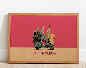 Roman Holiday Retro Poster | Movie Wall Art | Wall Decor | Kraft Paper Print