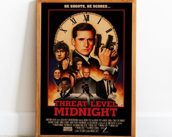 Plakat retro „Poziom zagrożenia: Północ” | Sztuka ścienna z filmu | Dekoracja ścienna | Wydruk na papierze typu kraft