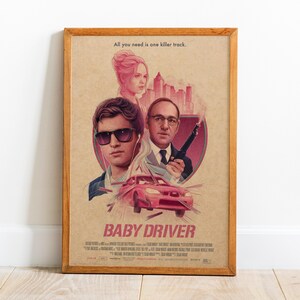 Baby Fahrer Poster, Wandkunst, Retro-Druck, Kraftpapier Drucke, Dekoration, Film Poster Geschenk