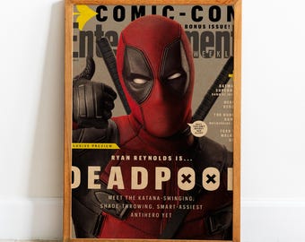 Deadpool Retro Poster | Movie Wall Art | Wall Decor | Kraft Paper Print