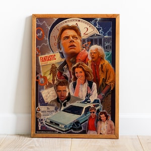 Póster de Regreso al futuro, arte de pared, impresión retro, impresiones en papel Kraft, decoración del hogar, póster de película de regalo