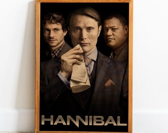 Póster de Hannibal / Arte mural de la película / Decoración de pared / Impresión en papel kraft