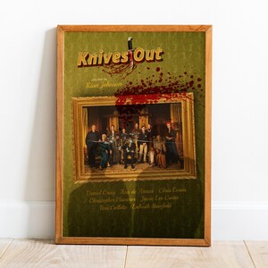 Poster di Knives Out, arte murale, stampa retrò, stampe su carta kraft, arredamento per la casa, regalo poster del film
