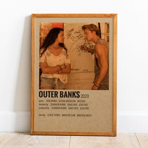 Poster di Outer Banks, arte murale, stampa retrò, stampe su carta kraft, arredamento per la casa, poster di serie TV in regalo