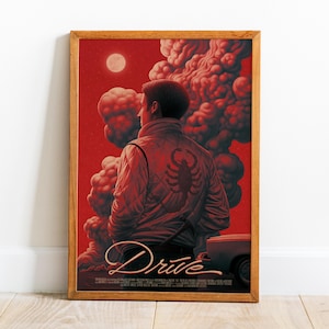 Drive Poster, Wall Art, Retro Print, Kraftpapier Druck, Home Decor, Film Poster Geschenk #2