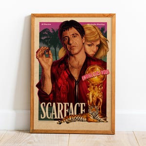 Scarface Poster, Wand Kunst, Retro Print, Kraft Papier Drucke, Home Decor, Film Poster Geschenk
