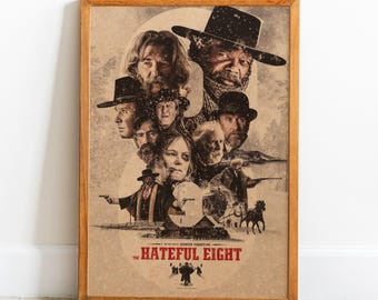 The Hateful Eight Poster | Film Wand Kunst | Wanddekoration | Kraftpapier Druck