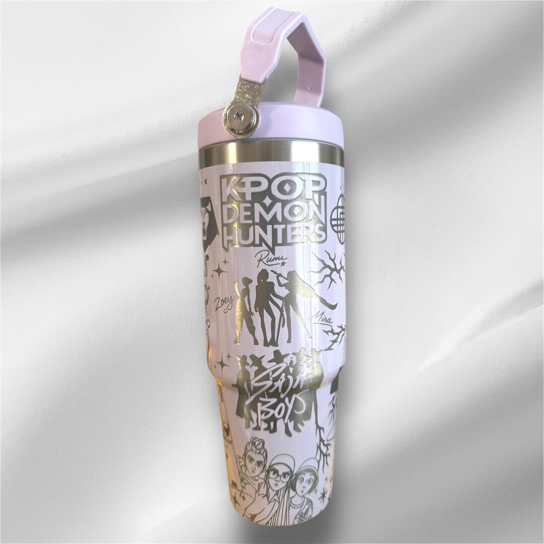30z R Us 30z K-POP Tumbler | Laser Engraved Tumbler | Handle, Lid and Straw ...