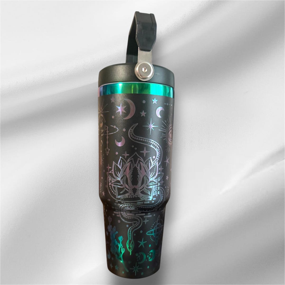 30z R Us 30z Rainbow Accent Cellestial Tumbler | Laser Engraved Tumbler | Handle ...