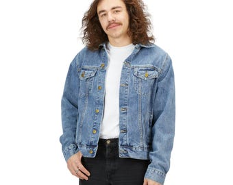 Distressed denimjack heren: casual streetwear-jeansjas