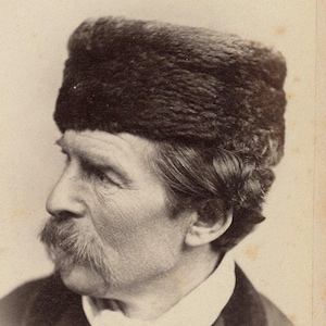 Uomo con colbacco - Fotografia antica originale Cdv