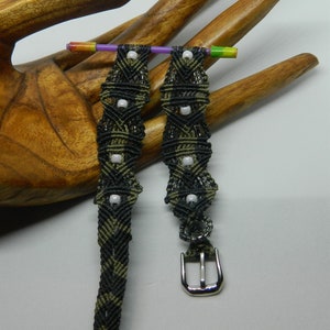 Horlogeband Macramé Army