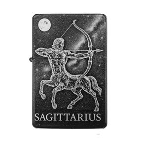 Sagittarius lighter with centaur motif – zodiac sign engraving, gift idea for Sagittarius, personalizable with text – Sagittarius gift idea