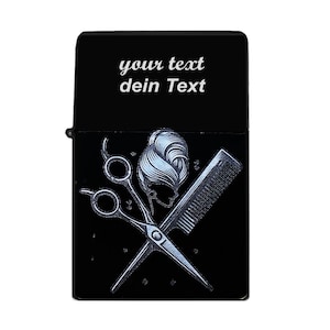 Kappersaansteker met gravure - cadeau-idee voor kappers en stylisten, collega's en liefhebbers van kappers