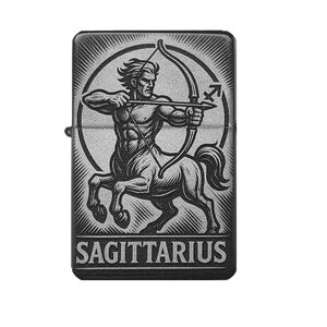 Sagittarius lighter Sagittarius zodiac sign with centaur motif – zodiac sign engraving for Sagittarius, customizable with desired text