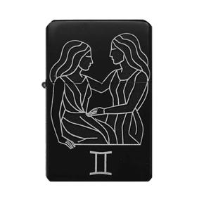 Personalized Gemini Lighter – Zodiac sign motif with minimalist line style, engraving gift zodiac sign