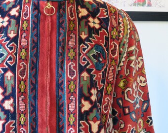 Vintage Adele Simpson Turkish Rug Coat Size 8